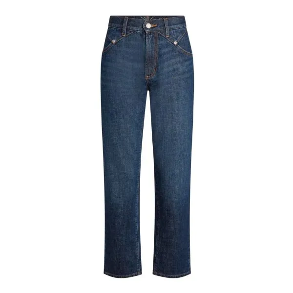 Classic Blue Straight-Leg Jeans